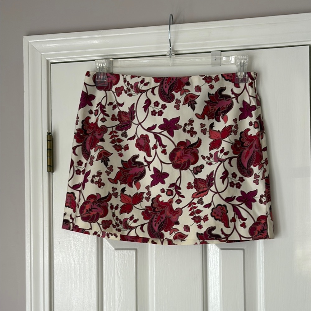 Y2K floral mini skirt